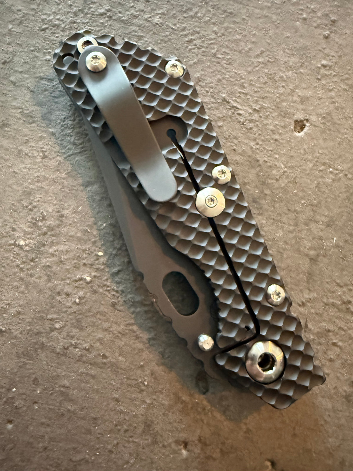 Strider SMF DGG – Hand Ground Bowie – PD1 Steel – Black PVD – Full Titanium – Performance Hardware