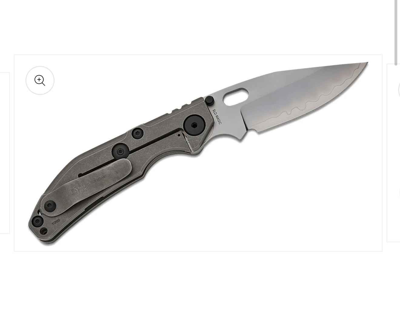 Duane Dwyer BBNM BOWIE, Titanium Frame Lock Folding Knife Satin/Hamon Bowie Blade