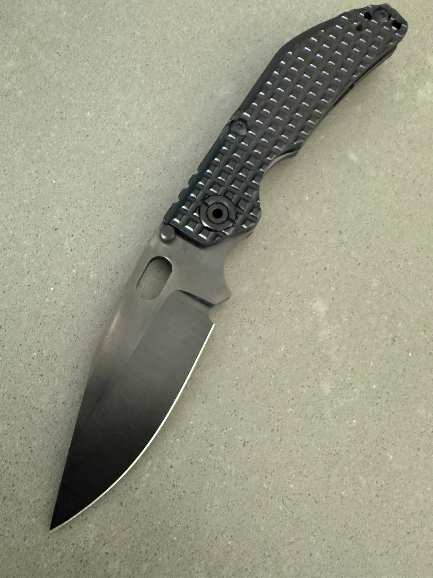 Duane Dwyer BBN-M Bowie Shadow Edition Frame Lock Folding Knife CPM-3V, Titanium Frag North mountain knives collab