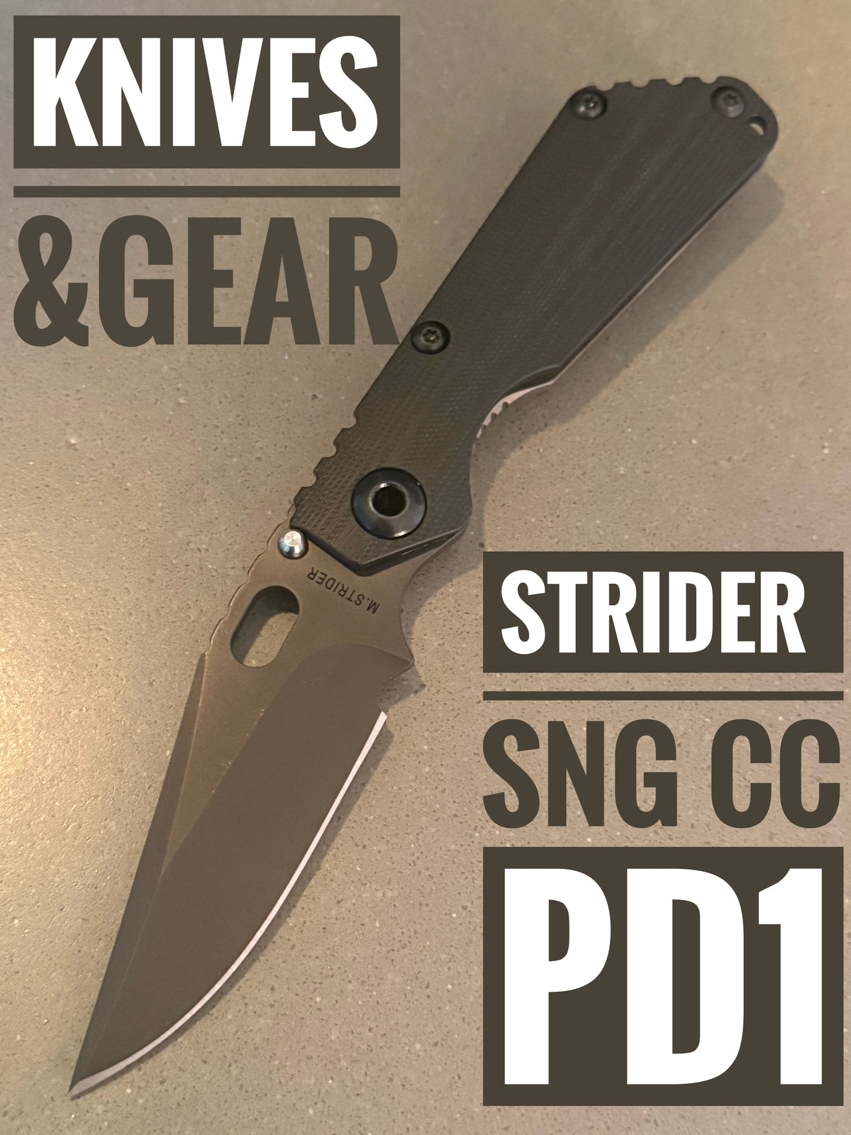 Strider SnG CC — Strider frame lock folding knife, titanium handle (view 1 of 6)
