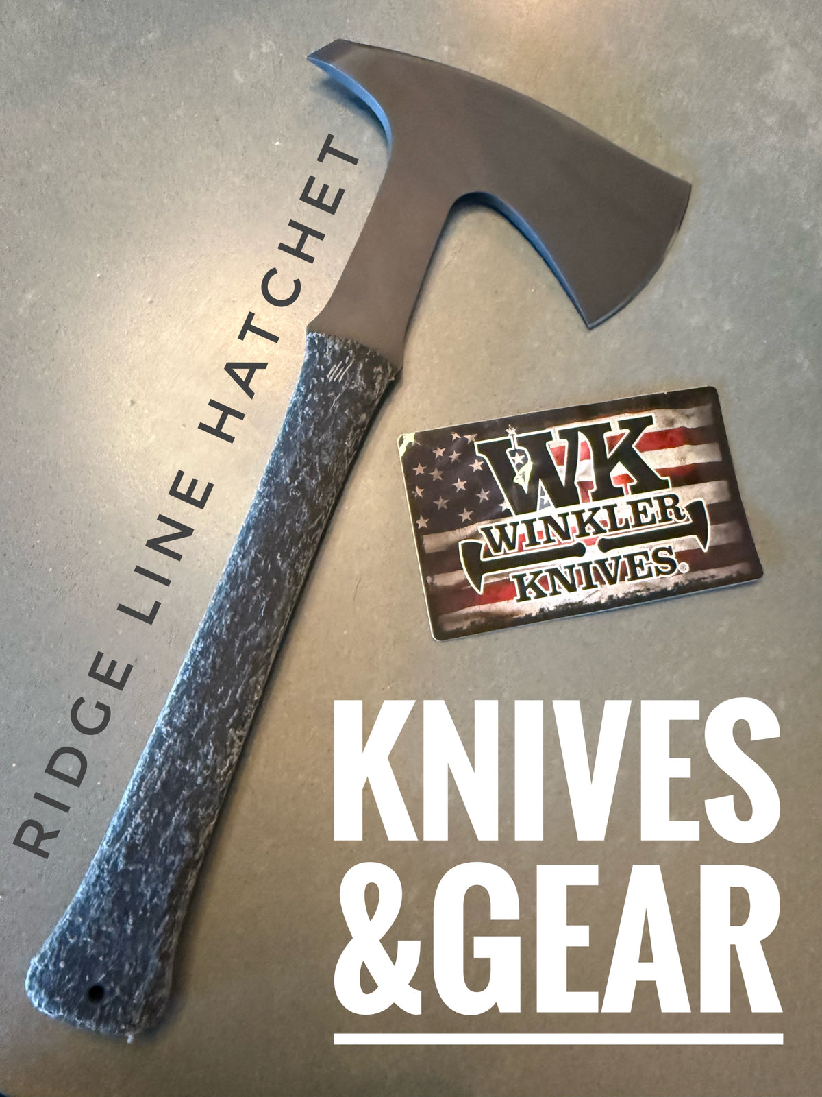 Winkler Knives - Ridgeline Hatchet - rubber handle — Winkler hatchet, 80CrV2 steel (view 1 of 5)