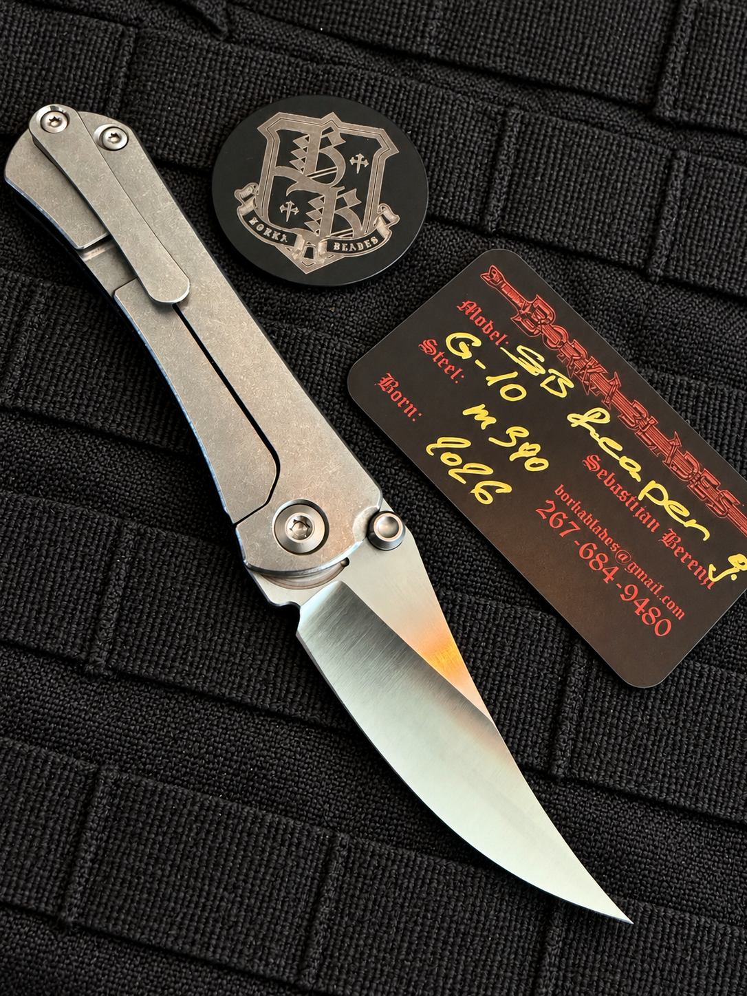 Borka Blades SB Reaper – Sebastijan Berenji & Sean Marfione – Hand-Ground M390 – G10/Titanium