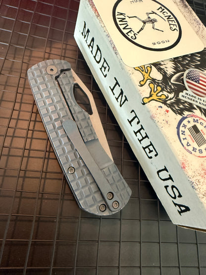 McNees Little Dixon 3.25" – MagnaCut – Blue FRAG Titanium – Bronze Accents