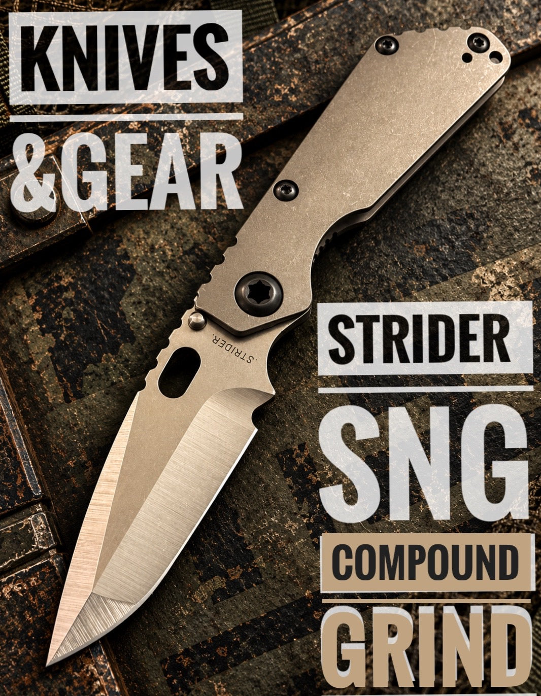 Strider SnG CC – MagnaCut Compound Grind / Full Titanium