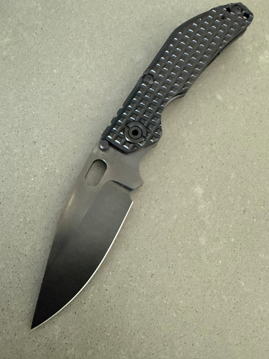 Duane Dwyer BBN-M Bowie Shadow Edition Frame Lock Folding Knife CPM-3V, Titanium Frag North mountain knives collab