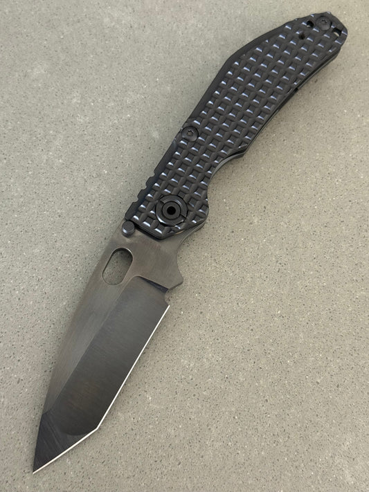 Duane Dwyer BBN-M Tanto Shadow Edition Frame Lock Folding Knife CPM-3V, Titanium Frag.  North mountain knives collab
