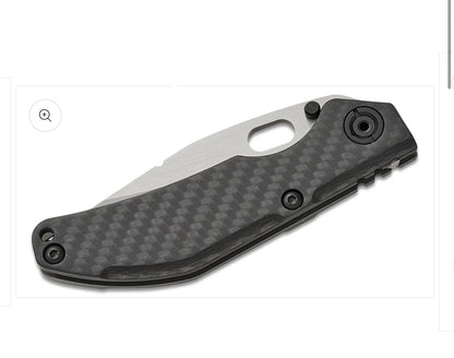 Duane Dwyer BBNM Carbon Fiber tanto Frame Lock Folding Knife Satin/Hamon Bowie